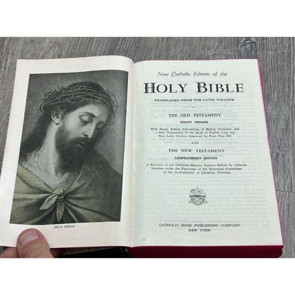 Catholic Edition Holy Bible 1957 Douay Version & Confraternity Emboss Cover - Picture 5 of 9